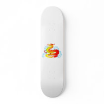 Asian Dragon in Clouds Custom Skateboard