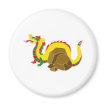 Asian Dragon & Rocks Fridge Magnets