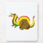 Asian Dragon & Rocks Mouse Pad