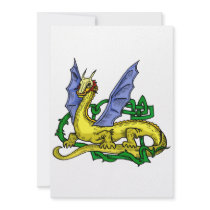 Asian Dragon & Vines Custom Invites