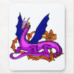Asian Dragon & Vines Mousepad