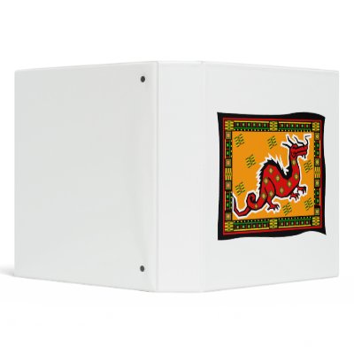 Asian Dragon with Background Vinyl Binders by dragons_lair