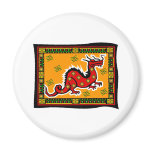 Asian Dragon with Background Fridge Magnets