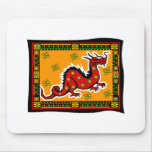 Asian Dragon with Background Mouse Pads