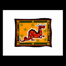 Asian Dragon with Background postcards