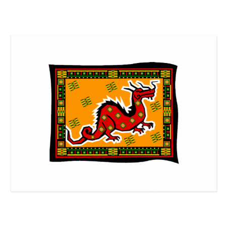 Asian Dragon with Background Postcards
