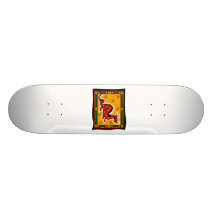 Asian Dragon with Background Skateboard