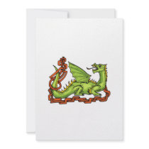 Asian Dragon With Frame Invite