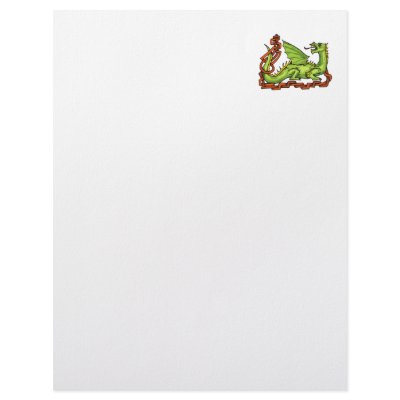 Asian Dragon With Frame Custom Letterhead by dragons_lair
