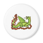 Asian Dragon With Frame Refrigerator Magnet