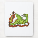 Asian Dragon With Frame Mouse Pad