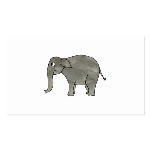 Asian Elephant. Business Card Templates (back side)