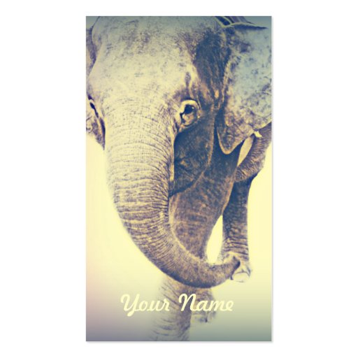 Asian Elephant in Vintage Colors Business Card