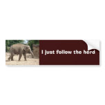 Asian Elephant Walking Bumper or Room Sticker Bumper Sticker