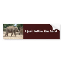 Asian Elephant Walking Bumper or Room Sticker
