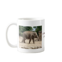 Asian Elephant Walking On Sand Mug or Glass