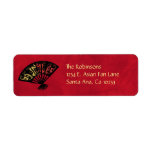 Asian Fan Return Label Stickers