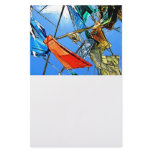 Asian Flags Against the Sky Painting Stationery Design