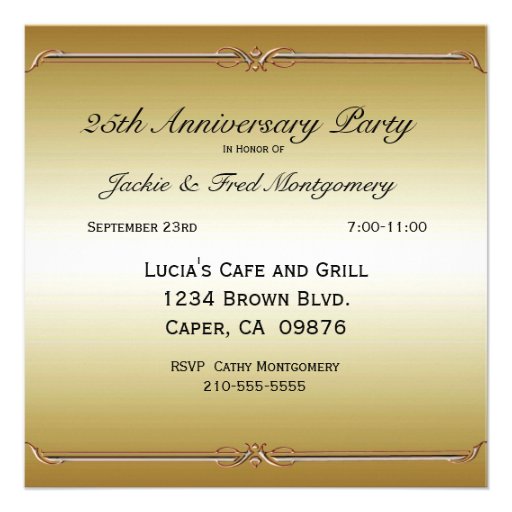 Asian Floral Gold and Silver Party Invitations