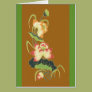 Asian Floral Green Cards