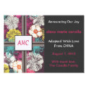 Asian Floral Mix Monogram Adoption Announcement