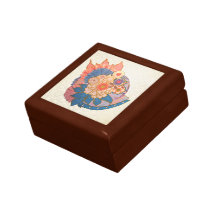 Asian Flower Collage art Gift Boxes