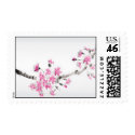 Asian flowers stamp