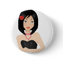 Asian Girl buttons