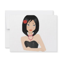 Asian Girl Personalized Invitation