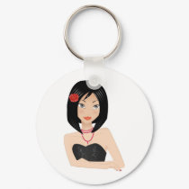 Asian Girl keychains by Melisende Asian Girl keychains