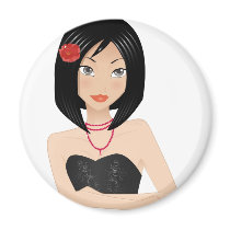 Asian Girl magnets
