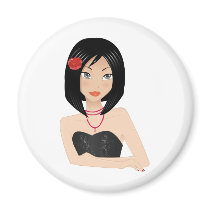 Asian Girl magnets