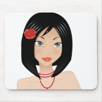 Asian Girl mousepads