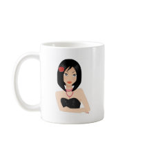 Asian Girl mugs by Melisende Asian Girl mugs