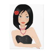 Asian Girl postcards