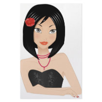 Asian Girl stationery by Melisende Asian Girl stationery
