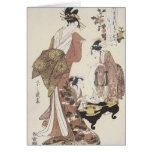 Asian Girls Geesha Greeting Card