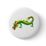 Asian Green Angry Dragon Pin