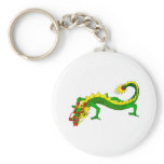 Asian Green Angry Dragon Keychain