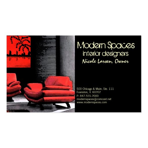 asian interior design business card