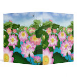 Asian Lotus Flower Garden Avery Binder