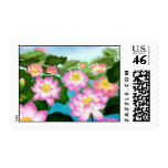Asian Lotus Flowers postage
