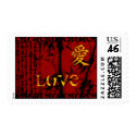 Asian Love Red Postage postage