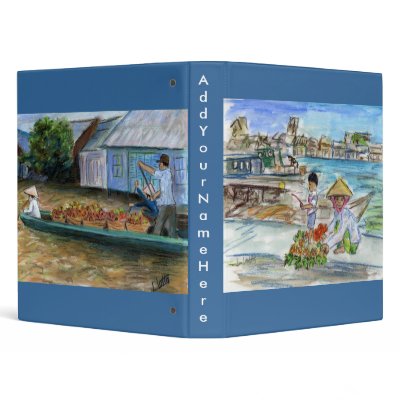 Asian Market Paintings Binder by donnabellas