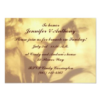 Asian Motif Wedding Brunch 5x7 Paper Invitation Card