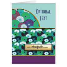 Asian Mums, Green/Purple Gold Trim - Customize Card