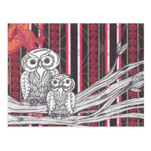 Asian Owls Postcard