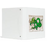 Asian Parchment dragon 3 Ring Binders