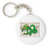 Asian Parchment dragon Keychains