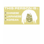 ASIAN PEOPLE RACE QUIZ t-shirts